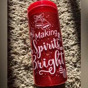 Red Sparkle Holiday Tumbler